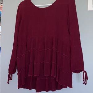 maroon AE blouse